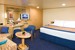 View description of an interior stateroom